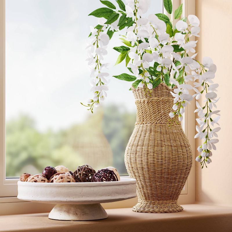 slide 2 of 6, Scalloped Edge Woven Vase - Threshold™, 1 ct