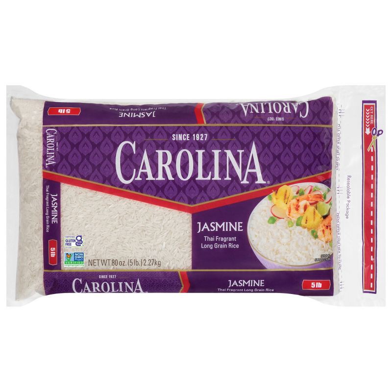 slide 1 of 9, Carolina Long Grain Jasmine White Rice - 5lbs, 5 lb