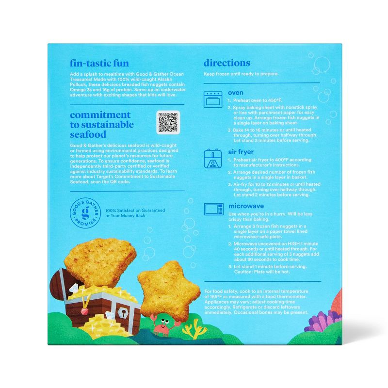 slide 3 of 4, Wild Caught Alaska Pollock Frozen Fish Nuggets 19oz - Good & Gather™, 19 oz