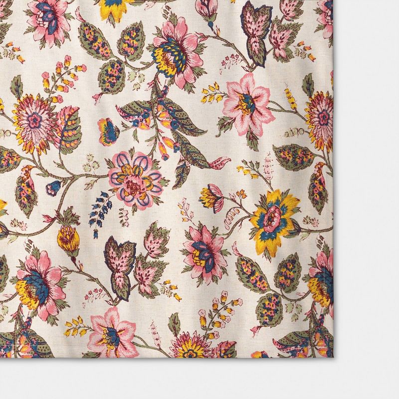 slide 3 of 4, 104"x60" Floral Tablecloth - Threshold™, 1 ct