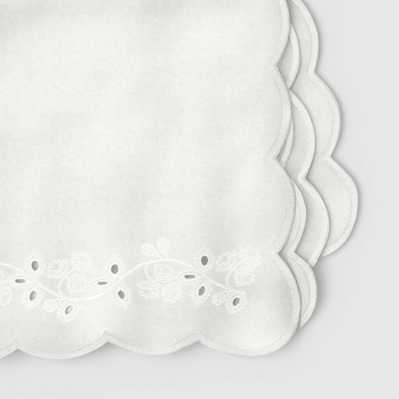 slide 4 of 4, 2pk Eyelet Dinner Napkins Ivory - Threshold™, 2 ct