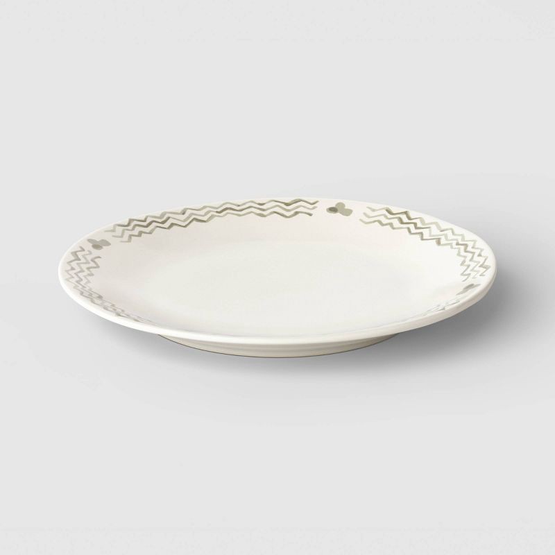 slide 3 of 3, 10" Stoneware Aralia Dinner Plate White - Threshold™, 1 ct