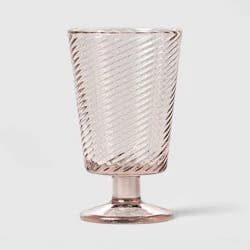 8.1 fl oz Swirl Petal Wine Glass Pink - Threshold™