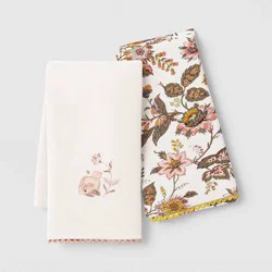 2pk Easter Floral Kitchen Towels - Threshold™