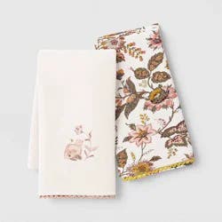 2pk Easter Floral Kitchen Towels - Threshold™