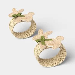 Easter 2pk Woven Bunny Napkin Rings - Threshold™