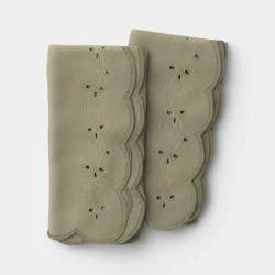 2pk Eyelet Dinner Napkins Green - Threshold™