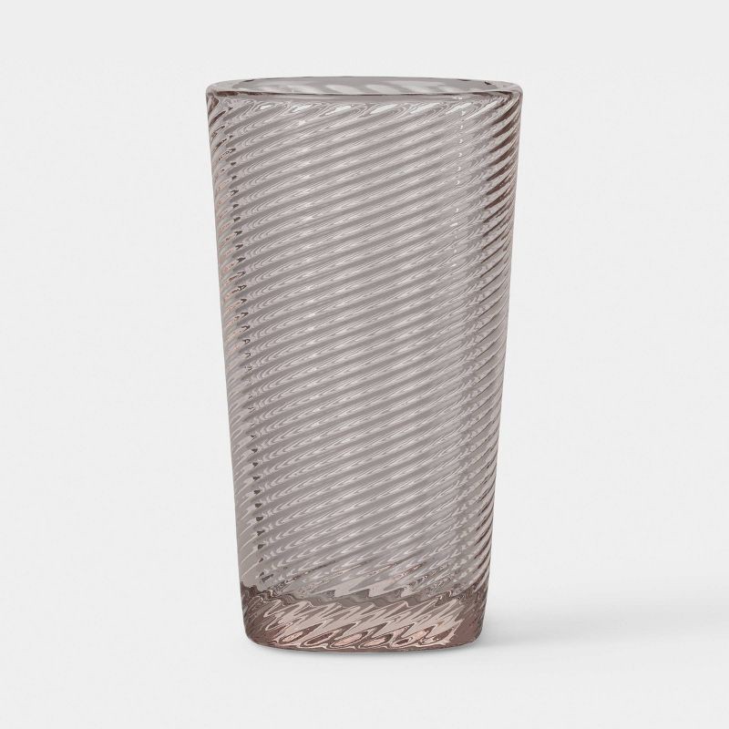 slide 1 of 3, 14.9 fl oz Glass Swirl Petal Tumbler Pink - Threshold™, 14.9 fl oz