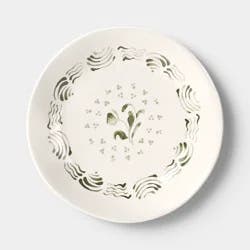 8.5" Stoneware Aralia Salad Plate Hand Painted Green - Threshold™