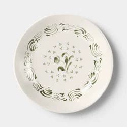 8.5" Stoneware Aralia Salad Plate Hand Painted Green - Threshold™