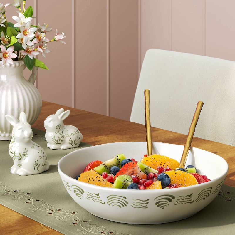 slide 2 of 3, Aralia Serving Bowl Hand Paint - Threshold™, 1 ct