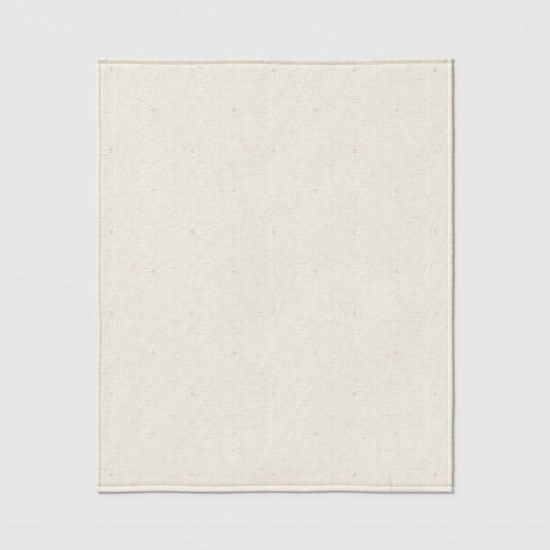 slide 3 of 5, Gauze Throw with Cozy Reverse Cream - Threshold™, 1 ct