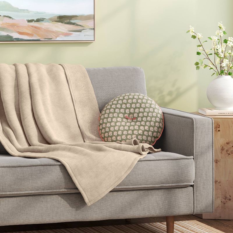 slide 2 of 5, Gauze Throw with Cozy Reverse Neutral - Threshold™, 1 ct