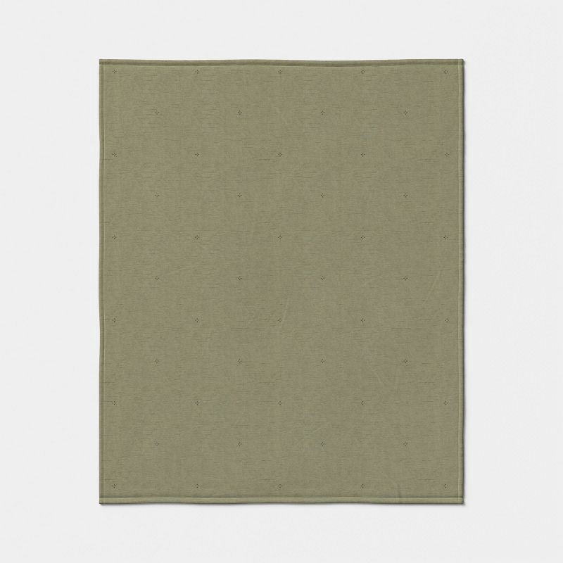 slide 3 of 5, Gauze Throw with Cozy Reverse Green - Threshold™, 1 ct