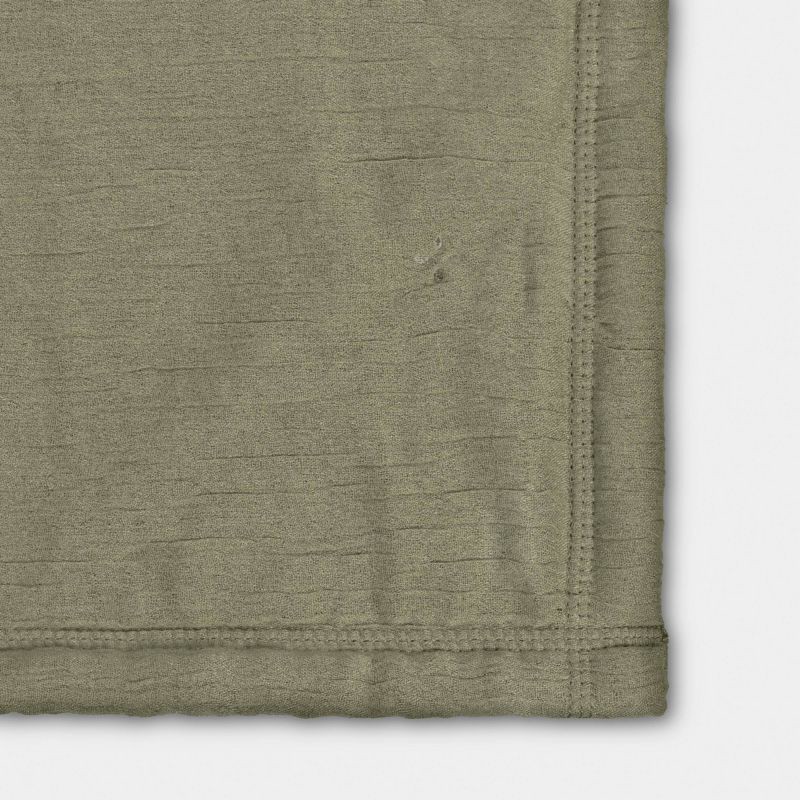 slide 4 of 5, Gauze Throw with Cozy Reverse Green - Threshold™, 1 ct