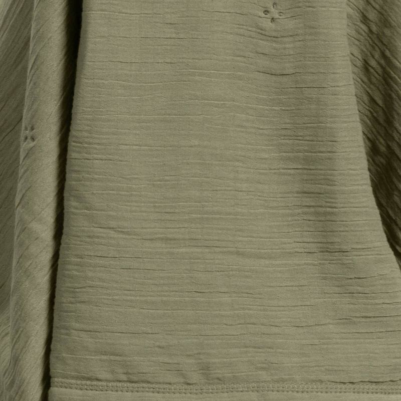slide 5 of 5, Gauze Throw with Cozy Reverse Green - Threshold™, 1 ct