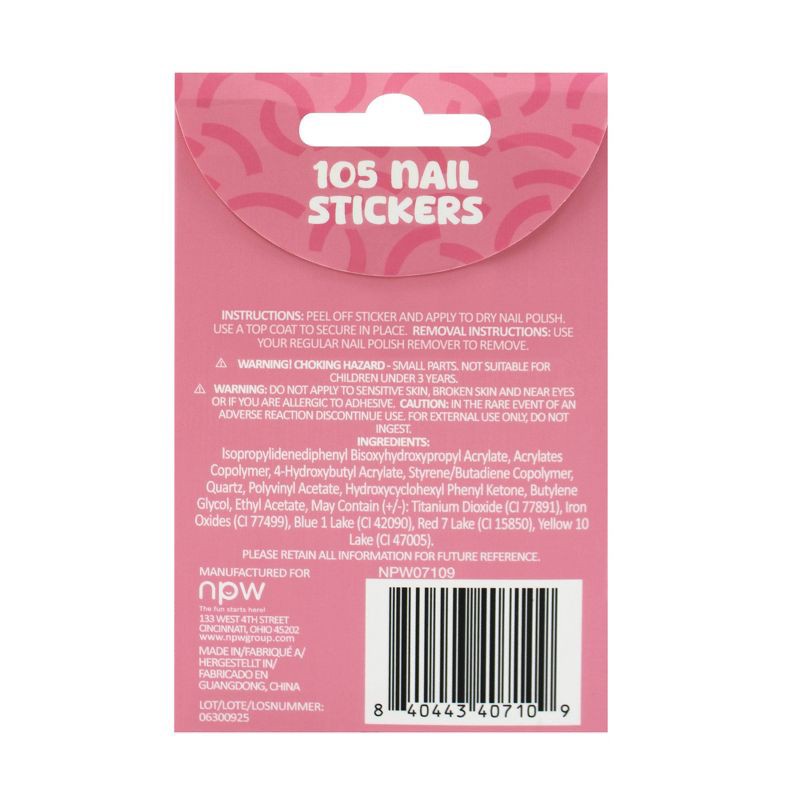 slide 2 of 3, NPW 105ct Valentine's Day Icon Nail Stickers, 105 ct