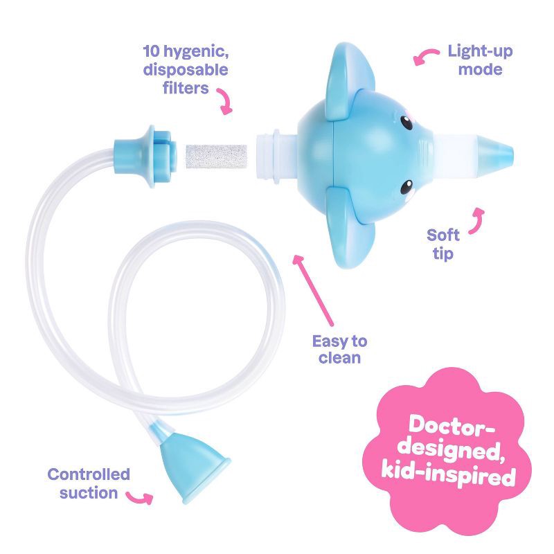 slide 2 of 6, Playhouse MD Light-Up Nasal Aspirator - Elephant Trunk, 1 ct