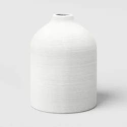 Modern Textured Ceramic Bud Vase White - Threshold™