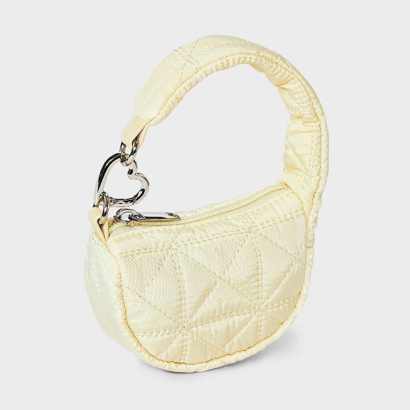 slide 2 of 4, Micro Quilted Pouch Bag Charm - Wild Fable™ Yellow, 1 ct