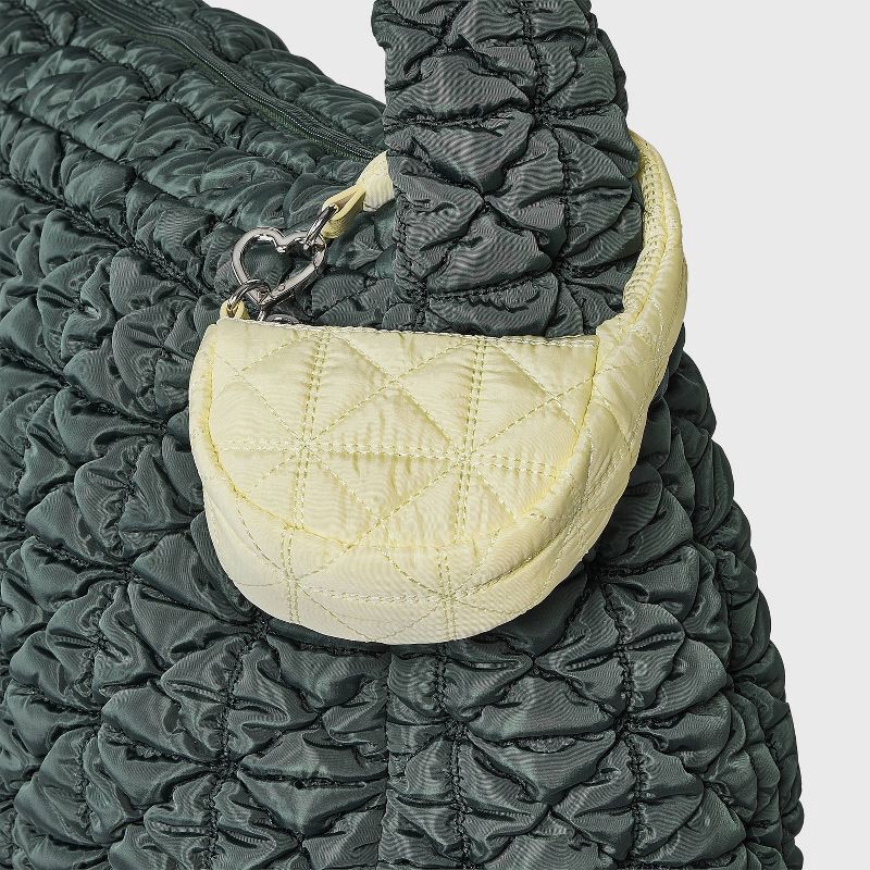 slide 4 of 4, Micro Quilted Pouch Bag Charm - Wild Fable™ Yellow, 1 ct