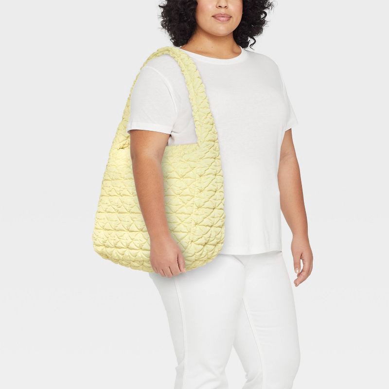 slide 2 of 5, Puffer Hobo Shoulder Bag - Wild Fable™ Yellow, 1 ct