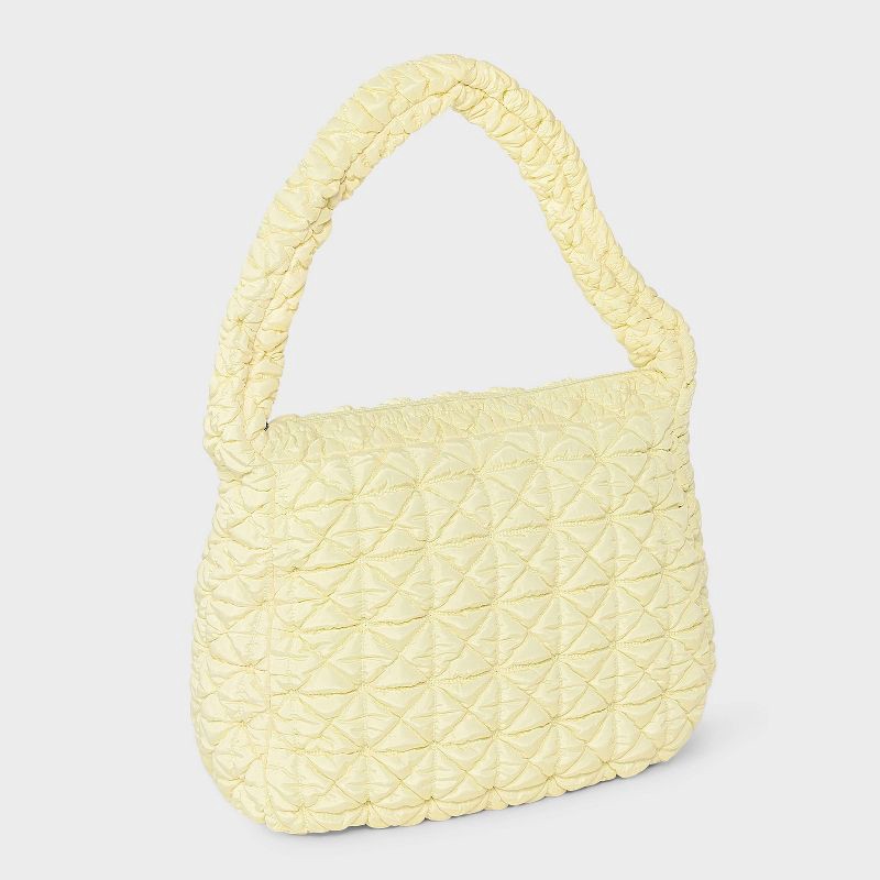 slide 3 of 5, Puffer Hobo Shoulder Bag - Wild Fable™ Yellow, 1 ct