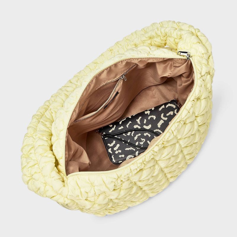slide 4 of 5, Puffer Hobo Shoulder Bag - Wild Fable™ Yellow, 1 ct