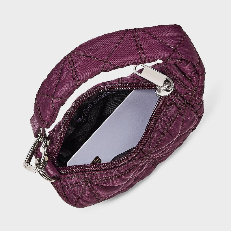 slide 3 of 4, Micro Quilted Pouch Bag Charm - Wild Fable™ Red, 1 ct