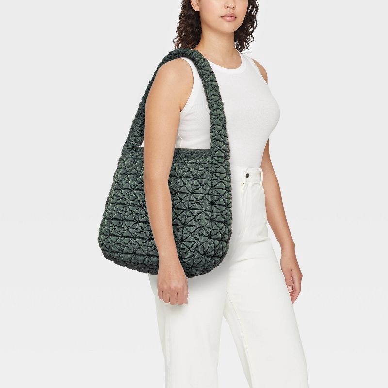 slide 2 of 5, Puffer Hobo Shoulder Bag - Wild Fable™ Olive Green, 1 ct