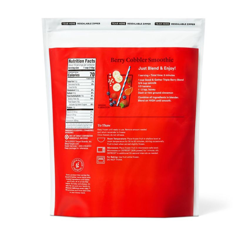 slide 2 of 4, Frozen Strawberries, Blueberries & Raspberries - 48oz Bag - Good & Gather™, 48 oz