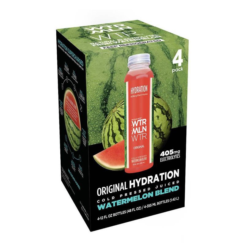 slide 5 of 7, WTRMLN WTR Original Hydration Cold Pressed Watermelon Blend Juice - 48oz/4pk, 48 oz, 4 ct