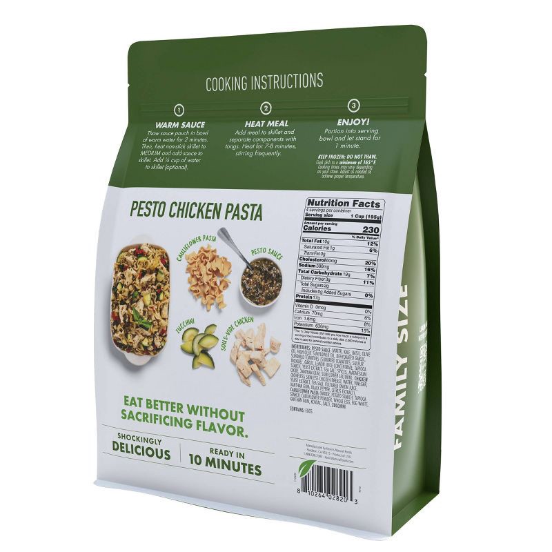 slide 4 of 4, kevin's natural foods Frozen Gluten Free Family Size Pesto Chicken Pasta - 28oz, 28 oz