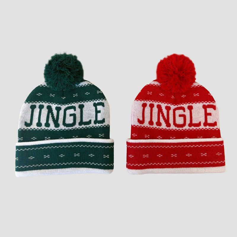 slide 1 of 4, Mighty Fine 2 Pack Jingle Bells Hat, 2 ct