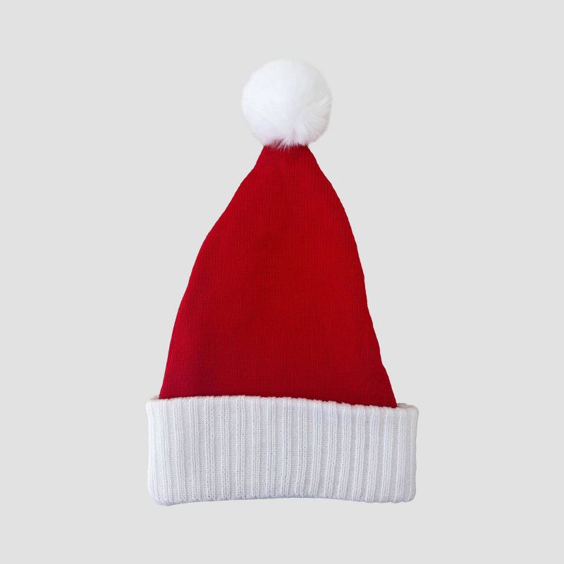 slide 1 of 3, Mighty Fine Santa Hat - Red/White, 1 ct