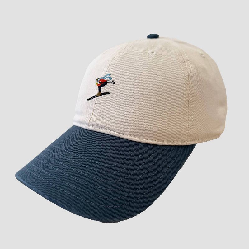 slide 3 of 4, Mighty Fine Skier Dad Hat - Navy Blue/Cream, 1 ct