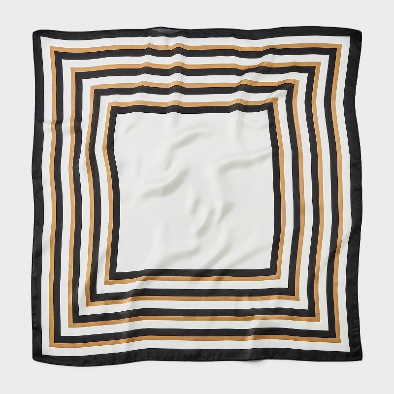 slide 2 of 3, Square Border Printed Scarf - A New Day™ Black/White, 1 ct