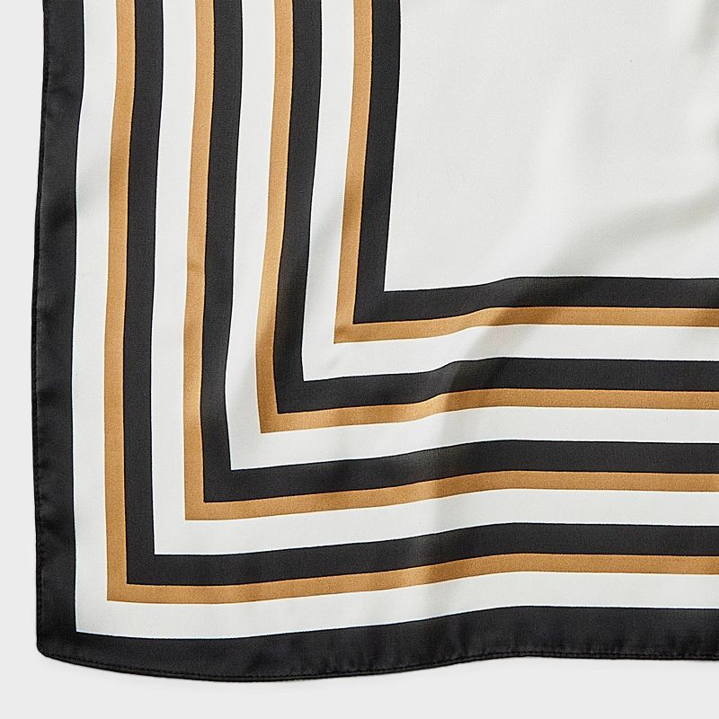 slide 3 of 3, Square Border Printed Scarf - A New Day™ Black/White, 1 ct
