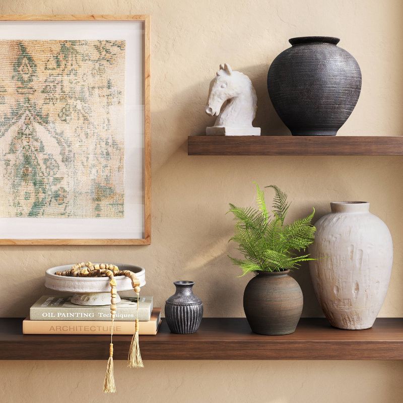 slide 4 of 4, XL Rustic Ceramic Vase - Threshold™, 1 ct