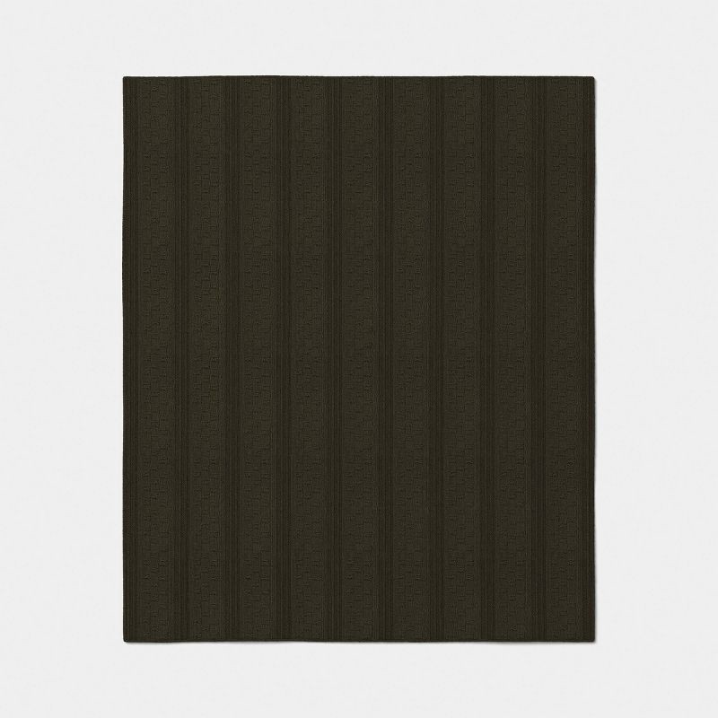 slide 3 of 5, 50"x60" Dimensional Knit Throw Green - Threshold™, 1 ct