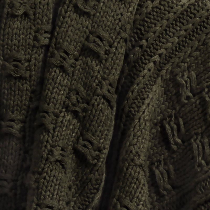 slide 5 of 5, 50"x60" Dimensional Knit Throw Green - Threshold™, 1 ct