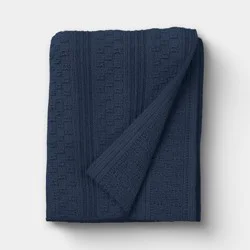 50"x60" Dimensional Knit Throw Blue - Threshold™
