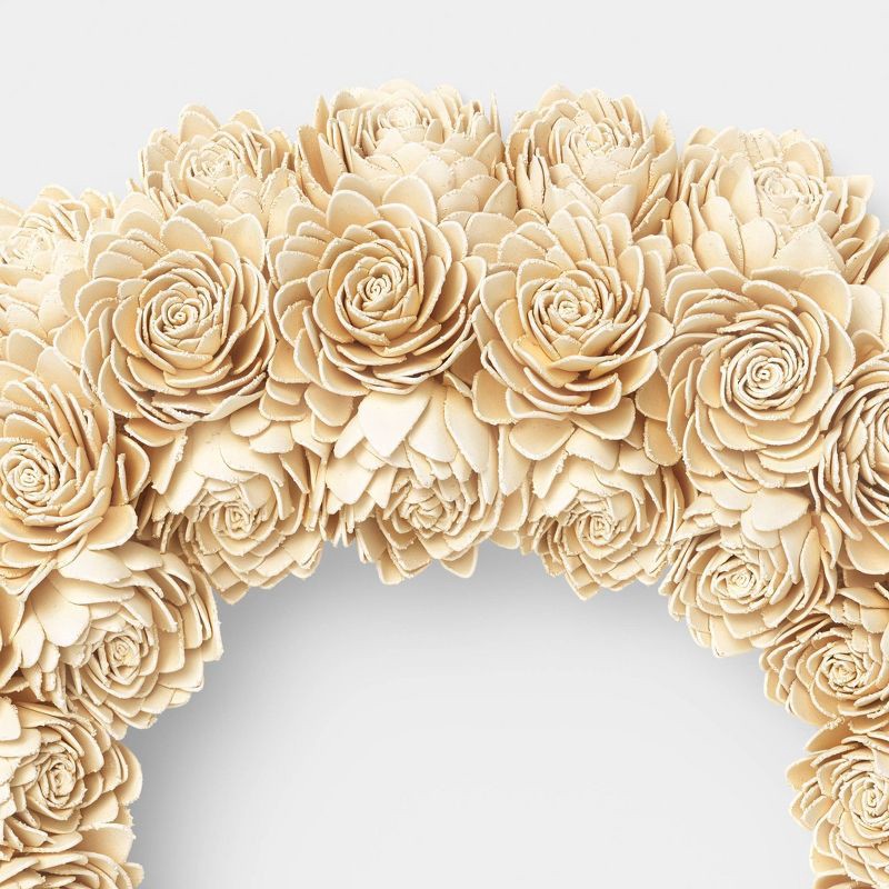 slide 3 of 3, Shola Flower Preserved Wreath - Threshold™, 1 ct
