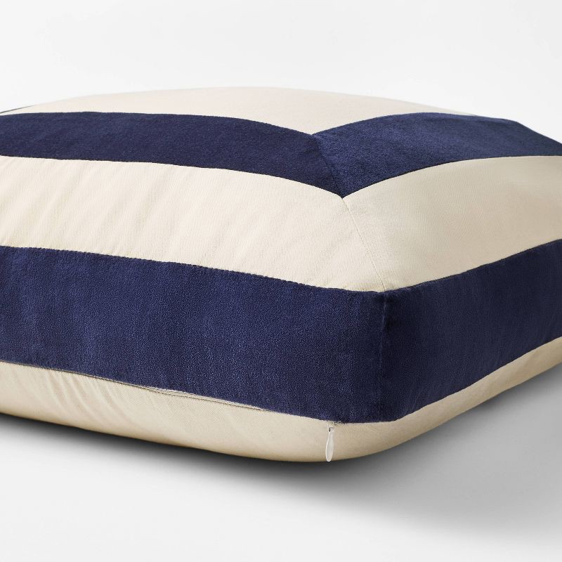 slide 4 of 4, Threshold designed w/Studio McGee 22" Velvet Border Pillow Navy - Threshold™ designed with Studio McGee, 1 ct