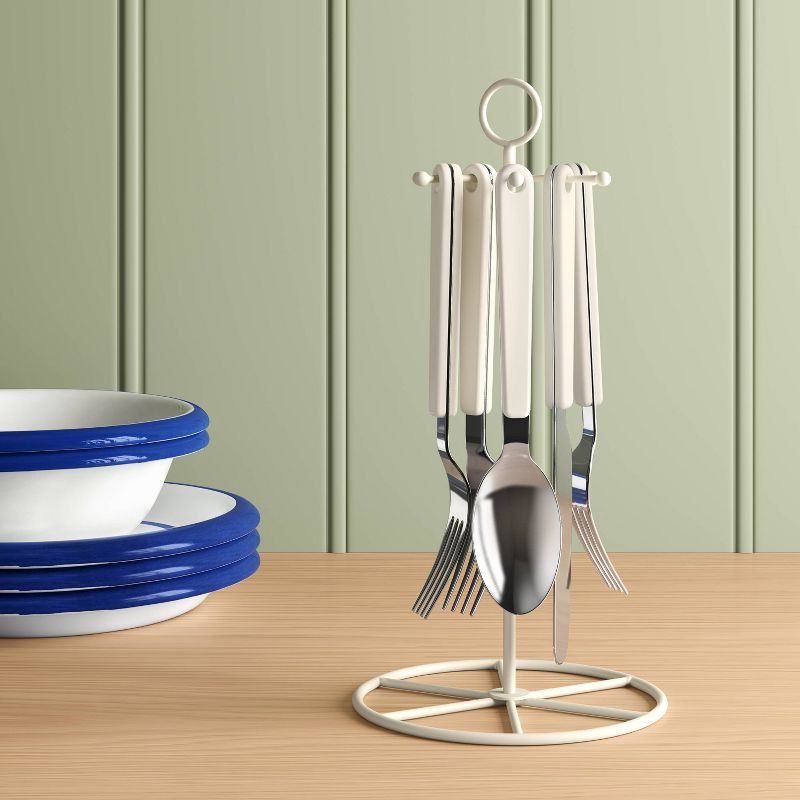 slide 2 of 6, 12pc Flatware Set with Caddy - Room Essentials™, 12 ct