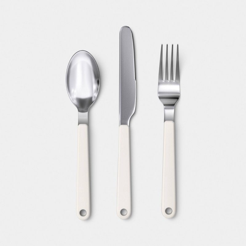 slide 3 of 6, 12pc Flatware Set with Caddy - Room Essentials™, 12 ct