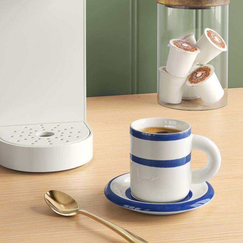 slide 2 of 4, 2.4oz Stoneware Stoneware Espresso Cup with Saucer - Room Essentials™, 2.4 oz