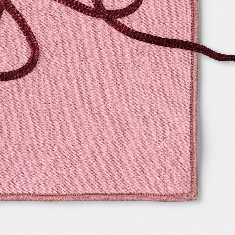 slide 3 of 3, 4pk Bow Cocktail Napkins Pink - Threshold™, 4 ct