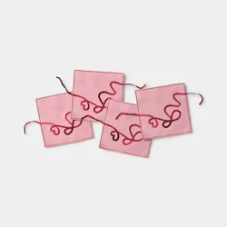 4pk Bow Cocktail Napkins Pink - Threshold™