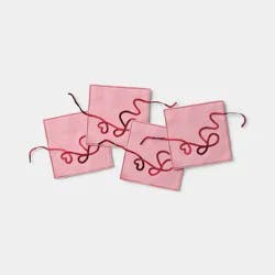 4pk Bow Cocktail Napkins Pink - Threshold™